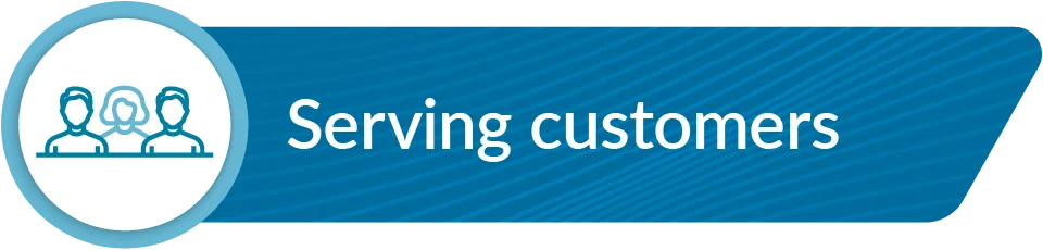 Serving customers