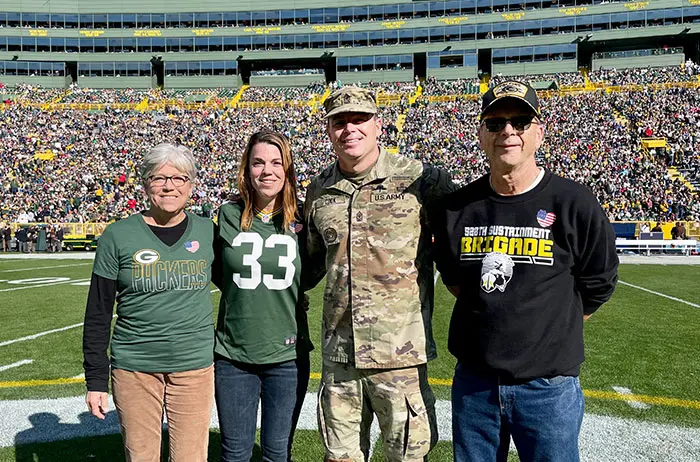 Sgt. Maj. Jim Cook and family