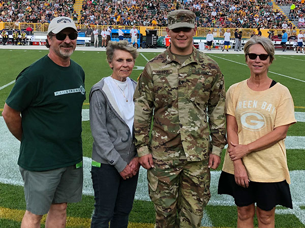 Austen Jahnke saluted Thursday for Operation Fan Mail