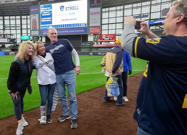 Senior at Brewers' game