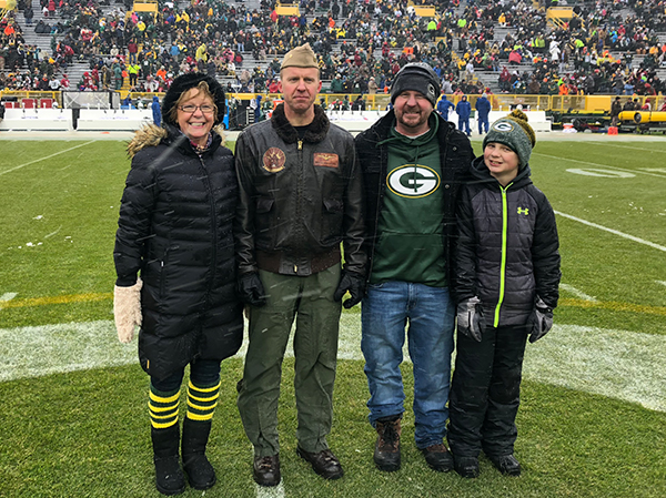 Steven MacGillis and family saluted Sunday for Operation Fan Mail