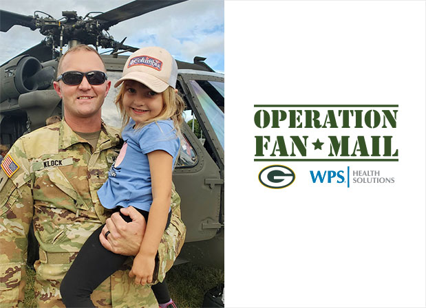 Army National Guard Chief Warrant Officer 2 Trevor Klock honored for Operation Fan Mail